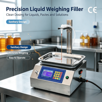 Machine de remplissage de liquides visqueux à 1 tête en acier inoxydable pour pots de crème cosmétique, bouteilles de shampoing et détergent
