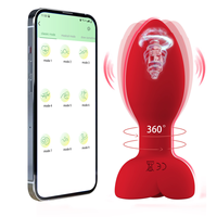 Jouet anal en forme de rose, 10 modes de vibration, télécommande, ABS+Silicone, étanche IPX7, rechargeable, masseur anal pour homme