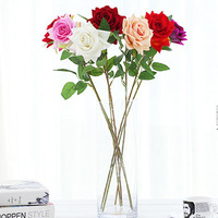 Hot Selling große künstliche Seiden blumen rote Rosen für Hochzeit Home Decor Weihnachten Ostern Abschluss Muttertag Halloween