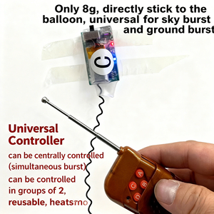 Sistema de explosión por control remoto para globos, kit de controlador universal inalámbrico, versión con batería, mini modelo 2025, reutilizable - Product Image 4