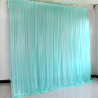 Polyester Épais 3*3m Décoratif Fond De Scène De Mariage Fenêtre Chaîne Tissu Maille Voiles Rideau Décoration De Mariage Fournitures