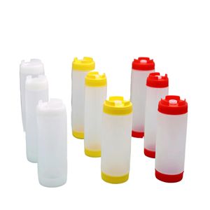 Two-Headed Plastic Seasoning Bottle <b>Herb</b> & <b>Spice</b> <b>Tool</b> Dual End Ketchup & Salad Dressing Sauce Dispenser with Tomatoes Squeezer - Product Image 4