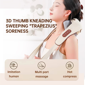 Alta calidad 3D Mini Trapecio hombro y cuello masajeador portátil cuello masajeador con calor inteligente cuello masajeador almohada - Product Image 2