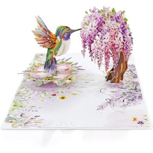 3D Floral Pop-Up Birthday Card for Women Valentine Greeting Card for Wife & Mum <b>Gloss</b> Lamination Digital Printing - Product Image 3