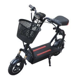 Folding <b>Electric</b> Scooter 16 In Brushless Motor Lithium Battery Front Basket Shock Absorption Commuter Use - Product Image 5