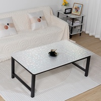 Nappe de table rectangulaire en vinyle anti-taches à motif floral répétitif en PVC pour la décoration de restaurant RNPT