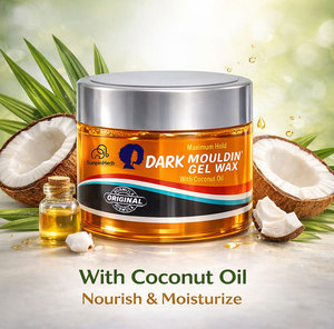 Gel Fijador para el Cabello de 250 ml, Color Negro Marroquí, con Aceite de Coco, Fijación Máxima, Sin Residuos, para Trenzas, Rastas y Cabello Afro - Product Image 4