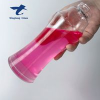 Vente en gros bouteilles en verre de 350ml grande bouche super silex jus vodka tequila whisky