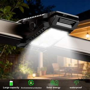 Luces Solares con Sensor de Movimiento, Luz de Seguridad LED, ABS IP67, para Sombrilla, Camping, Tienda de Campaña, Valla, Terraza, Garaje, Patio, Exterior - Product Image 2