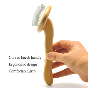 Spazzola per Toelettatura Cani Baoli ODM a Forma Ovale in Legno, Districante e Volumizzante per Pelo Lungo di Cani e Gatti - Product Image 5