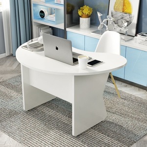 Escritorio <span class=keywords><strong>de</strong></span> Oficina Moderno <span class=keywords><strong>de</strong></span> Madera con Forma <span class=keywords><strong>de</strong></span> Luna para Diagnóstico Médico, Tratamiento Veterinario, Consultoría Psicológica y Uso Comercial - Product Image 1