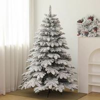 Sapin de Noël pliable de luxe de 210 cm, de haute qualité, floqué blanc neige, en PE et PVC, marque Merry Tree, certifié REACH, Navidad