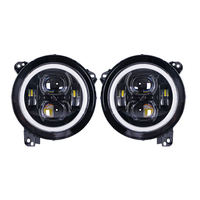 Phare LED rond de 9 pouces avec puces LED pour Jeep Wrangler JL, homologué DOT E-Mark, super luminosité, phares LED de voiture de 9 pouces