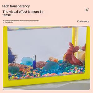 Grand seau en plastique Aquarium pour <span class=keywords><strong>Lego</strong></span> Block Creative Micro Landscape for Living Room Cute Mini Small <span class=keywords><strong>Fish</strong></span> Doll Box - Product Image 4