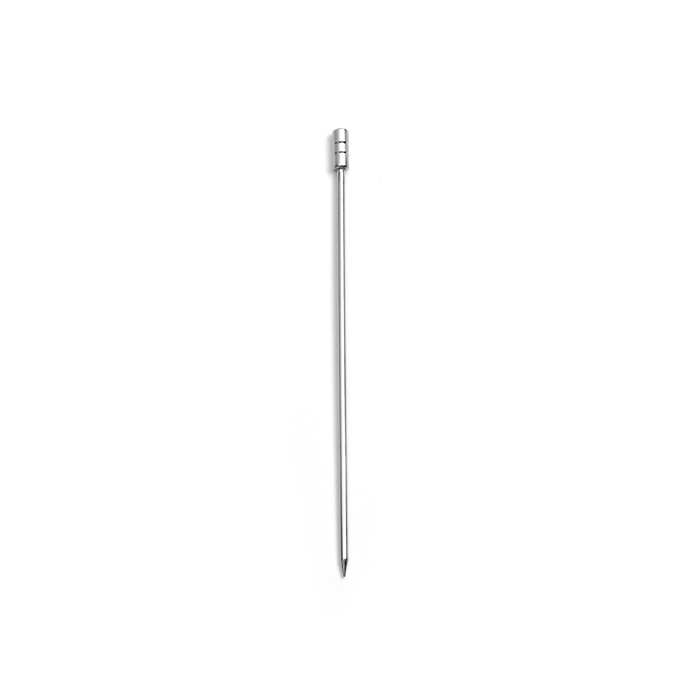 Cylindrical Top Metal Picks Stainless Steel Cocktail Bar Accessories Long Martini Picks for Drink