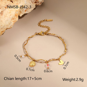 Bracelets et Joncs Hawaïens en Acier Inoxydable 316L, Plaqué Or 14k 18k, Bracelet Cordon Étoile de Mer Océanique pour Femme – Vente en Gros - Product Image 5