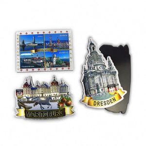 Imán de nevera promocional de Alemania con diseño personalizado de ciudades y ciudades turísticas: Moritzburg, Frankfurt, Nuremberg, Berlín, Dresde - Product Image 2