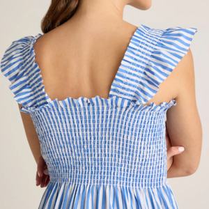 Nouvelle Collection OEM : Robes d'été décontractées pour femmes en coton, style smoking, motif floral, taille naturelle, 100% coton - Product Image 4