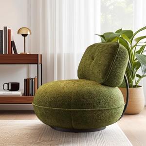 Spherical <b>Beanbag</b> Chair Off White Matcha Green Caramel Color Extra Soft <b>Fill</b> Bean Material For Living Room Balcony Leisure Use - Product Image 2