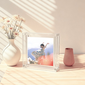 Cadre magnétique autoportant incassable pour photos de famille, format personnalisé 2x3 4x4 5x7 pouces, compatible <span class=keywords><strong>Polaroid</strong></span> Instax Mini - Product Image 1