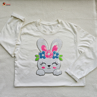 Patchs Lapin de Pâques thermocollants personnalisés en gros, broderie à paillettes et sequins pour vêtements, t-shirts, sweats à capuche, sweats et chapeaux