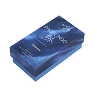 Coffret Cadeau Luxe Moderne Élégant Personnalisé avec Couvercle Amovible et Pochettes pour Documents, 2 Pièces en Carton Rigide avec Lamination Mate