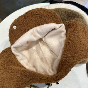Lei Feng Hat Plush Unisex Coffee Warm <b>Winter</b> <b>Cap</b> For Adults Cycling Cold Protection Ear Covering - Product Image 4