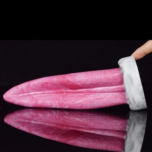 ของเล่นทางเพศสำหรับผู้หญิงรุ่นใหม่ล่าสุด FAAK รูปทรงลิ้นสัตว์พร้อมจุกดูดกระตุ้นช่องคลอด สีเทาเนื้อสีดิบ ปลั๊กเสียบก้น ทำจากซิลิโคน สำหรับการสำเร็จความใคร่ด้วยตนเองของผู้หญิง - Product Image 4