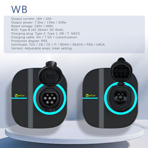 Zencar WBS Heimladestation mit EU Typ 2 Buchse 16A 400V 11kW CE TUV Unterstützt WLAN Fernbedienung Mobile App Steuerung - Product Image 2