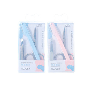 Ensemble de tondeuses à sourcils LMLTOP A0876 en acier inoxydable rose et bleu, outil de coupe 3 en 1 pour femmes et hommes - Product Image 2