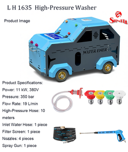 Nueva Hidrolavadora de Agua Fría de Alta Presión OEM, 11000W, 35mpa, 380V, 19L/min, Eléctrica Portátil de 15HP, para Lavado de Autos, Limpieza Doméstica y Comercial - Product Image 4