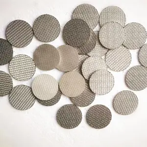 New SS 2 5 10 50 100 Micron Stainless Steel Multilayer Sintered Wire Mesh Filter Strainer With Round Holes Metal Material