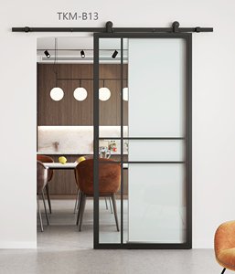 Système de <span class=keywords><strong>porte</strong></span> <span class=keywords><strong>coulissante</strong></span> <span class=keywords><strong>intérieure</strong></span> de style français de la marque Tengyu, <span class=keywords><strong>porte</strong></span> <span class=keywords><strong>coulissante</strong></span> en verre à cadre en acier, <span class=keywords><strong>isolation</strong></span> acoustique, garantie 1 an - Product Image 4