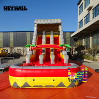 Vente chaude de toboggan aquatique gonflable en PVC pour parc sportif et centre commercial, utilisation en extérieur