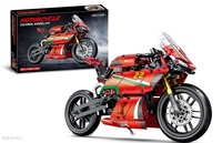 Blocs de construction de modèle de moto, jouets éducatifs STEM, jouet d'assemblage, puzzle en plastique, cadeau d'entraînement parfait pour garçon