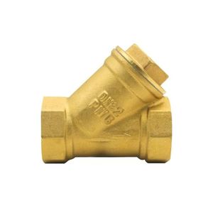 Filtro a Y in ottone forgiato DN15-DN100 PN16 con filettatura e rete in acciaio inossidabile per sistemi industriali e idraulici - Product Image 2