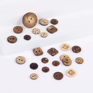 Wholesale Coconut Button Natural Buttons Brown Coconut Shell Button