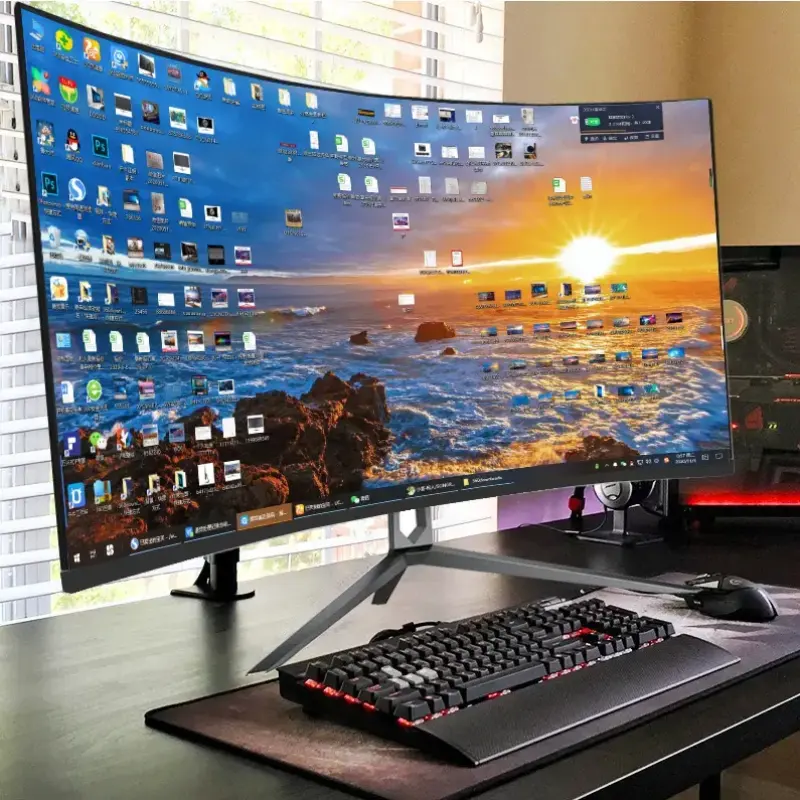 Factory Direct Sale Computer 24 Inch Led Monitor 75hz 1k 1920*1080 Gaming Pc Monitor Wide Frameless Curved Screen Lcd Monitors