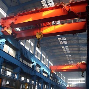 Pont roulant à double poutre de 10 tonnes pour charges lourdes, fonctionnement stable, système anti-oscillation pour ligne de production, capacité et portée extrêmes E - Product Image 1