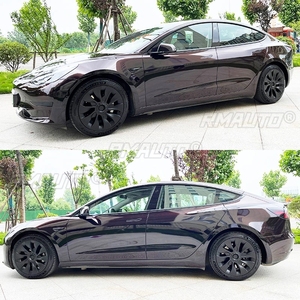 ฝาครอบล้อ 4 ชิ้น สำหรับ Tesla Model 3 ขนาด 18 นิ้ว ฝาครอบดุมล้อแบบเต็มวง อะไหล่ทดแทนสำหรับรุ่นปี 2017-2022 สีดำด้าน - Product Image 6