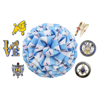 Broche de revers personnalisée Jack and Jill of America, fleur de sororité rose et blanche, corsage pour fille, vente en gros Chine