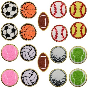 In Stock Football Basketball Football Baseball Chenille Embroidered Iron on Patches for Clothing - Product Image 3