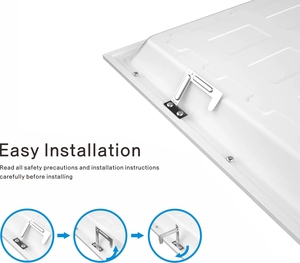Luminaria <span class=keywords><strong>LED</strong></span> Cuadrada Moderna con Retroiluminación, CCT y Potencia Seleccionables, 1x4 2x4, Luz de Techo Empotrada, IP44, Panel Plano - Product Image 5