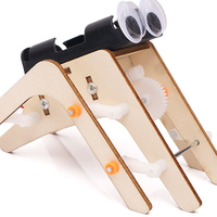 Kit de robot en bois à monter soi-même, robot bionique motorisé, modèle de robot rampant, jouet éducatif scientifique STEM pour enfants, cadeau