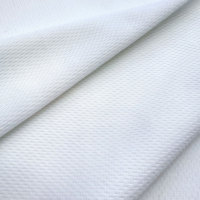 Tissu en maille à œil de perdrix 100% polyester en stock, 150 g/m², 180 g/m², évacuation de l'humidité, absorbant la transpiration, pour maillot de football