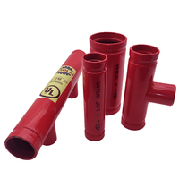 Tuyaux d'incendie rainurés en acier galvanisé avec revêtement époxy rouge Fm&ul BAOLAI pour sprinklers, conformes ASTM A53/795