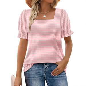Nouvelle Collection Printemps-Été 2025 : T-shirt Ample Décontracté pour Femme avec Manches en Forme de Pétale - Product Image 3
