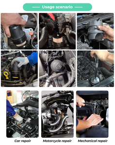 Conjunto de Chaves de Filtro de Óleo Ajustáveis Universais, Chave de Soquete para Remoção de Filtro de Óleo Automotivo de Alta Resistência - Product Image 6