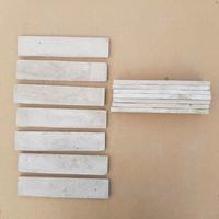 Briques de revêtement de mur solides minces frittées en argile blanche Briques réfractaires intérieures et extérieures de style naturel en argile