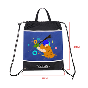 Factory Fashion Best Quality Drawstring <b>Backpack</b> Custom Color Traveling Sport Fabric String Bag With Custom Printing Logo Design - Product Image 2